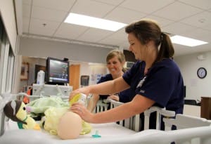 Nursing students, Katie Rayborn and Tanya Mitchell