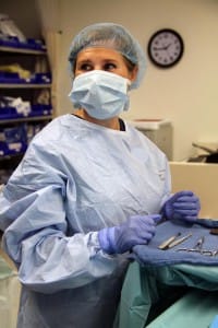 Nursing student, Tanya Mitchell at the Nursing and Allied Health Jackson campus, Simulation center
