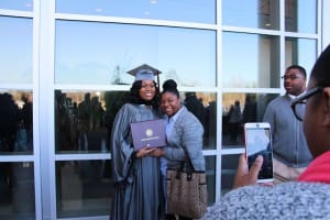 Sherika Epps of Jackson graduated with a degree in dental assisting at Hinds Community College on Dec. 18. With her is sister Yvette McLendon.