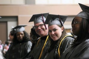 Michael Bryant and daughter Mary Kathryn Bryant finished degrees in Health Care Assisting on May 12 at Hinds Community College. The two took the same classes, rode to campus together and studied together.