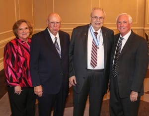 Jackie Granberrry, vice president for Advancement; Ted Kendall, former president of the Hinds Board of Trustees; Hinds President Dr. Clyde Muse and Dr. David Cole, retired president of Itawamba Community College