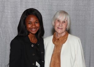 Among those recognized was Cyla Logan of Edwards, who received the Henry B. Covington Scholarship. With her is Gwyan Covington of Brandon.