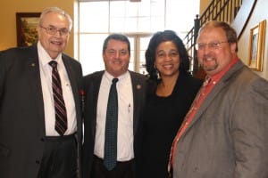 Hinds President Dr. Clyde Muse, Rep. Alex Monsour of Vicksburg, Rep. Deborah Butler Dixon of Raymond and Dr. Chad Stocks at the Nov. 17 Legislative Luncheon at Hinds Community College.
