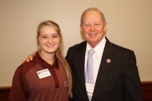 Hinds Community College student Logan Courtney and Rep. Tom Weathersby, both of Florence.