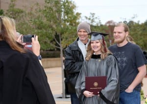 Hannah Wells of Pearl graduated in dental assisting from Hinds Community College on Dec. 16 in a ceremony at the Muse Center on the Rankin Campus. She is with Paul Bennett, left, and Caleb Bennett. Taking the photo is Stephanie Morgan.