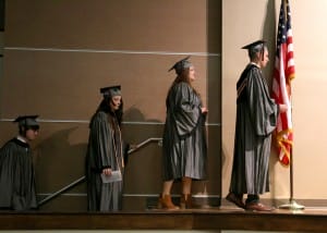 Students prepare to walk across the stage at the Muse Center on the Rankin Campus. Hinds Community College graduate nearly 900 students in three ceremonies on Dec. 16.