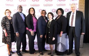 From left, Dr. Leroy Levy, Dr. Ericka Davis, Carolyn Watkins, Dr. Mary Ann Greene, Gayle Miles, Dr. Clyde Muse (Hinds Community College/Tammi Bowles)
