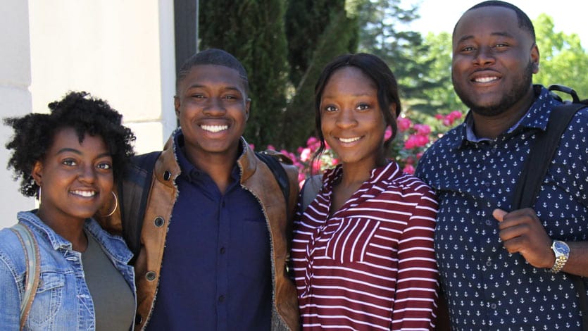 two black male and two black female students