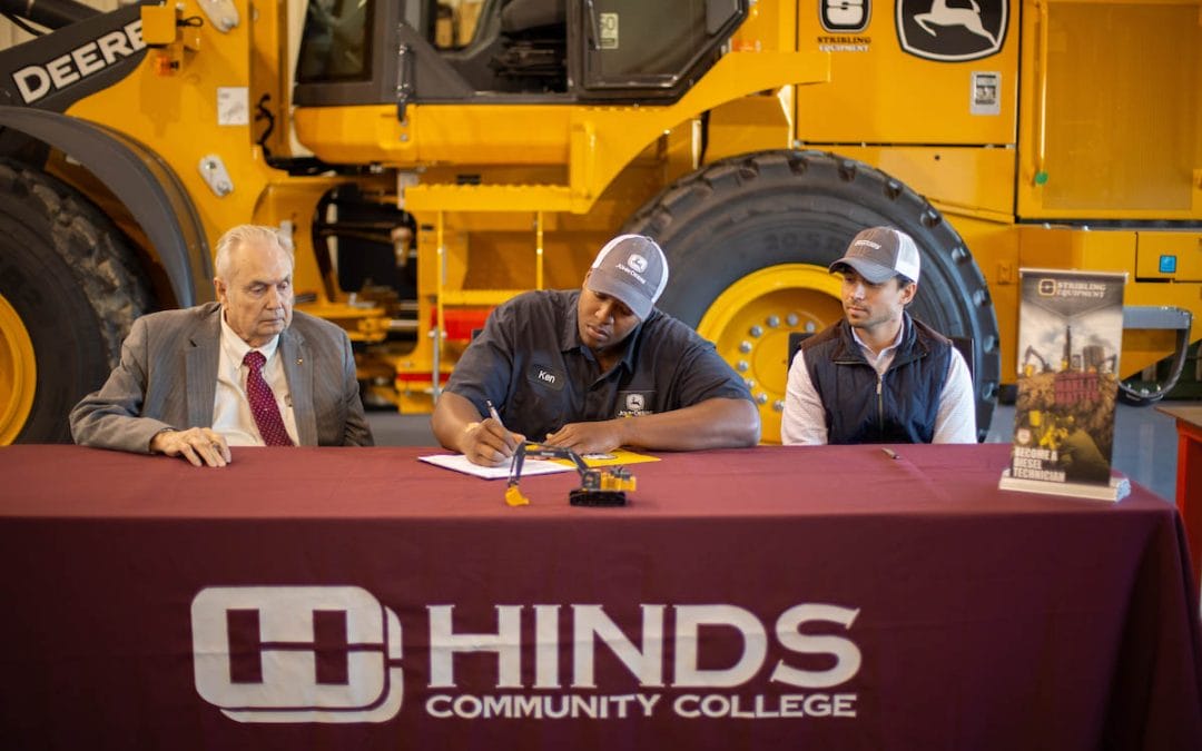 Diesel Technology student signs first-ever Stribling apprenticeship agreement