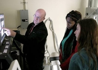 students looking at x-ray