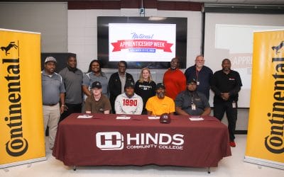 Continental Tire signs four Hinds CC students as apprentices, awards scholarships